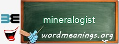 WordMeaning blackboard for mineralogist